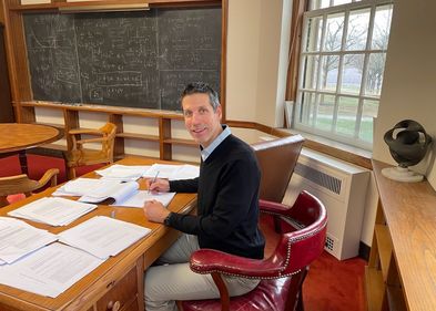 Professor Székelyhidi is currently researching in the Einstein Room at the Institute for Advanced Study. Photo: private